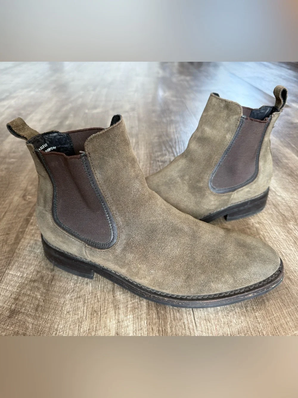 Thursday Boot Co Chelsea Boots Taupe Brown Leather Suede Mens 11.5